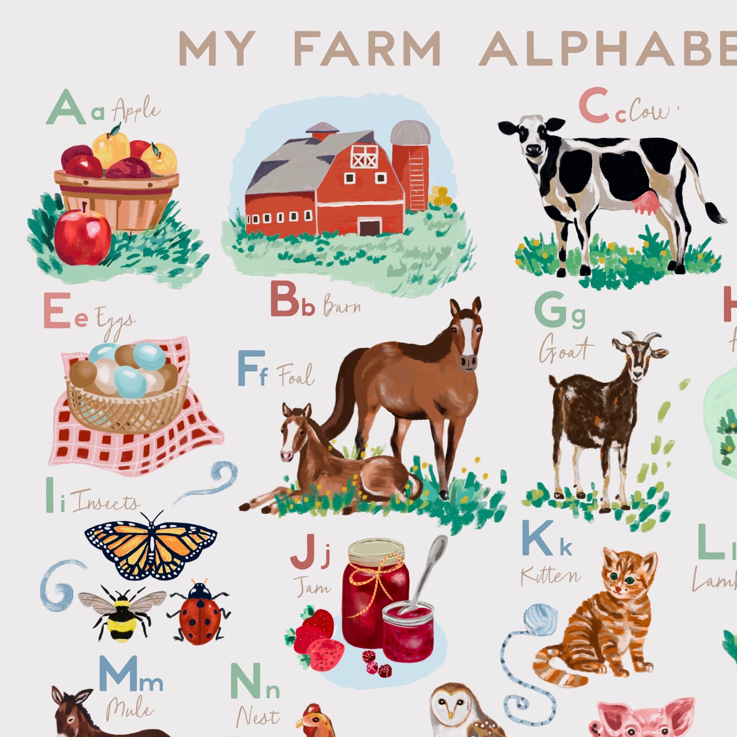 On the Farm Alphabet